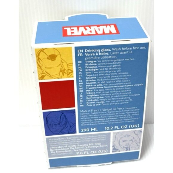 Marvel Iron Man Drinking Glass Cup Avengers Collectible Superhero Glass NEW - Picture 4 of 8